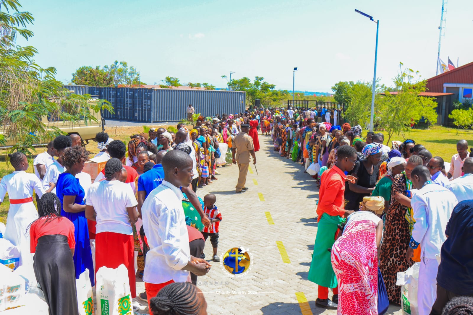 Charity ministry food distribution gathering