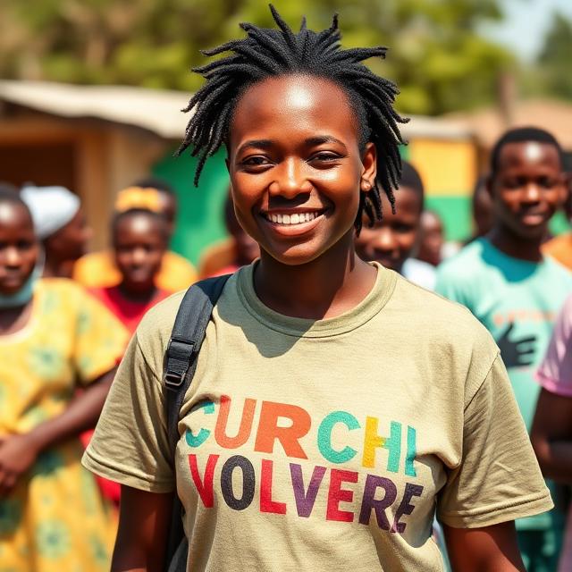 Church volunteer at community outreach event
